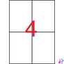 Kép 1/2 - Etikett, 105x148 mm, poliészter, időjárásálló, fehér, APLI, 80 etikett/csomag