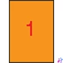 Kép 1/2 - Etikett, 210x297 mm, színes, APLI, neon narancs, 100 etikett/csomag