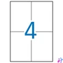 Kép 3/3 - Etikett, 105x148 mm, színes, APLI, kék, 80 etikett/csomag
