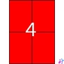 Kép 1/3 - Etikett, 105x148 mm, színes, APLI, piros, 80 etikett/csomag