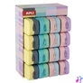 Kép 1/9 - Tolltartó, display, cipzáras, szilikon, kétszínű, APLI "Pastel", vegyes színek