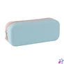Kép 6/9 - Tolltartó, display, cipzáras, szilikon, kétszínű, APLI "Pastel", vegyes színek