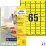 Kép 1/8 - Etikett, univerzális, 38,1x 21,2mm, eltávolítható, kerekített sarkú, AVERY ZWECKFORM, 1300 etikett/csomag, sárga