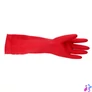 Kép 2/2 - Gumikesztyű, háztartási, latex, extra hosszú, 38 cm, S méret, BONUS, piros