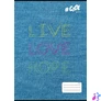 Kép 1/2 - Füzet, tűzött, A4, kockás, 32 lap, COOL BY VICTORIA, "Live-love-hope", "87-32"