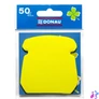 Kép 2/2 - Öntapadó jegyzettömb, telefon alakú, 50 lap, DONAU, sárga