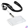 Kép 3/5 - Azonosítókártya-tartó, kihúzható, karabineres, fekete nyakba akasztóval, DURABLE