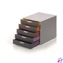 Kép 2/6 - Irattároló, műanyag, 5 fiókos, DURABLE "VARICOLOR® 5", szürke