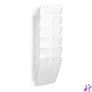 Kép 2/5 - Prospektustartó, fali, álló, A4, DURABLE "FLEXIPLUS 6", áttetsző