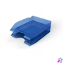 Kép 2/2 - Irattálca, műanyag, DURABLE, "Basic", áttetsző kék