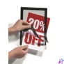Kép 3/7 - Infokeret, A5, öntapadó háttal, mágneses előlappal, DURABLE "DURAFRAME", ezüst-fekete