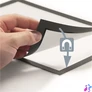 Kép 7/7 - Infokeret, A5, öntapadó háttal, mágneses előlappal, DURABLE "DURAFRAME", ezüst-fekete