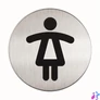 Kép 1/2 - Információs tábla, rozsdamentes acél, DURABLE "Női WC"