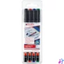Kép 1/3 - Alkoholos marker készlet, OHP, 1 mm, EDDING "142 M", 4 különböző szín