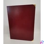 Kép 1/3 - Oklevéltartó, A4, exkluzív, műbőr, 4 fém sarokkal, bordó