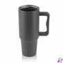 Kép 2/3 - Termoszbögre, 1,2 l,  szívószállal, füllel, szürke