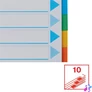 Kép 5/6 - Regiszter, karton, A4, 10 részes, írható előlappal, ESSELTE "Standard", színes