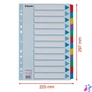 Kép 6/6 - Regiszter, laminált karton, A4, 12 részes, ESSELTE "Mylar"