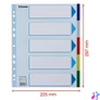 Kép 7/7 - Regiszter, műanyag, A4 Maxi, 5 részes, ESSELTE