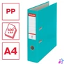 Kép 2/5 - Iratrendező, 75 mm, A4, PP/karton, élvédő sínnel, ESSELTE "Economy", türkiz
