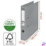 Kép 4/8 - Iratrendező, 50 mm, A4, PP, élvédő sínnel, ESSELTE "Standard", Vivida fehér