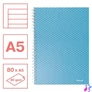 Kép 2/3 - Spirálfüzet, A5, vonalas, 80 lap, ESSELTE "Colour`Breeze", kék