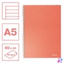 Kép 2/4 - Spirálfüzet, A5, vonalas, 80 lap, ESSELTE "Colour`Breeze", korall