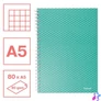 Kép 2/6 - Spirálfüzet, A5, kockás, 80 lap, ESSELTE "Colour`Breeze", zöld