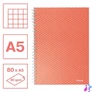 Kép 2/6 - Spirálfüzet, A5, kockás, 80 lap, ESSELTE "Colour`Breeze", korall