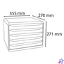 Kép 3/10 - Irattároló, műanyag, 5 fiókos, EXACOMPTA "Big-Box Plus Horizon Iderama"