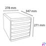 Kép 3/9 - Irattároló, műanyag, 5 fiókos, EXACOMPTA "Big-Box Plus Iderama"