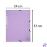 Kép 2/8 - Gumis mappa, prespán, A4, EXACOMPTA, "Aquarel", lila