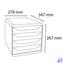 Kép 6/8 - Irattároló, műanyag, 4 fiókos, EXACOMPTA "Big-Box Neo Deco"