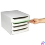 Kép 3/6 - Irattároló, műanyag, 4 fiókos, EXACOMPTA "Ecobox Office", szürke-szürke