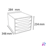 Kép 6/6 - Irattároló, műanyag, 4 fiókos, EXACOMPTA "Ecobox Linicolor", jégkék
