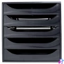 Kép 2/6 - Irattároló, műanyag, 5 fiókos, EXACOMPTA "Ecobox ExoBlack", fekete