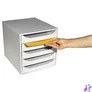 Kép 3/6 - Irattároló, műanyag, 5 fiókos, EXACOMPTA "Ecobox Office", szürke