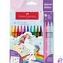 Kép 1/4 - Filctoll készlet, FABER-CASTELL "Unikornis" 10 különböző szín + 3 csillámos