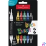 Kép 1/2 - Dekormarker készlet, 1,0/3,0 mm, kétvégű, akril, FABER-CASTELL "Shake&Paint", 6 különböző szín