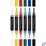 Kép 2/2 - Dekormarker készlet, 1,0/3,0 mm, kétvégű, akril, FABER-CASTELL "Shake&Paint", 6 különböző szín
