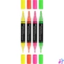 Kép 2/2 - Dekormarker készlet, 1,0/3,0 mm, kétvégű, akril, FABER-CASTELL "Shake&Paint", 4 különböző neon szín