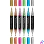Kép 2/2 - Dekormarker készlet, 1,0/3,0 mm, kétvégű, akril, FABER-CASTELL "Shake&Paint", 6 különböző metál szín