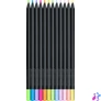 Kép 2/2 - Színes ceruza készlet, háromszögletű, FABER-CASTELL "Black Edition",  6-6 különböző neon és pasztell szín
