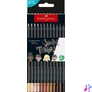 Kép 1/2 - Színes ceruza készlet, háromszögletű, FABER-CASTELL "Black Edition",  12 különböző bőrszín