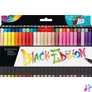 Kép 1/2 - Ecsetirón készlet, tartóval, FABER-CASTELL "Black Edition", 50 különböző szín