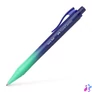 Kép 2/2 - Golyóstoll, 1 mm, XB, nyomógombos, türkiz-kék tolltest, FABER-CASTELL "Daily Ball Flow", kék