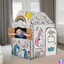 Kép 10/10 - Játékház, színezhető, karton, FELLOWES, Egyszarvú házikó