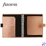 Kép 2/3 - Kalendárium, gyűrűs, betétlapokkal, A5 méret, FILOFAX, "Saffiano Metallic", rózsaarany
