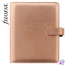 Kép 3/3 - Kalendárium, gyűrűs, betétlapokkal, A5 méret, FILOFAX, "Saffiano Metallic", rózsaarany
