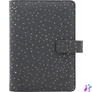Kép 1/2 - Kalendárium, gyűrűs, betétlapokkal, personal méret, FILOFAX, "Confetti", fekete